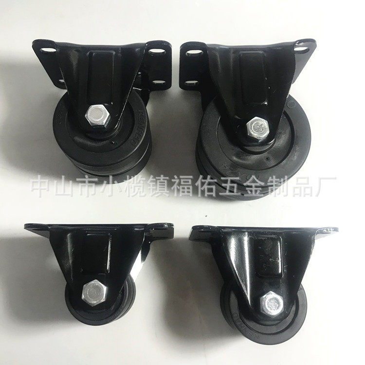 跨境2寸尼龙静音双轮办公椅万向轮丝杆轮子电脑椅滑轮轮家具脚轮