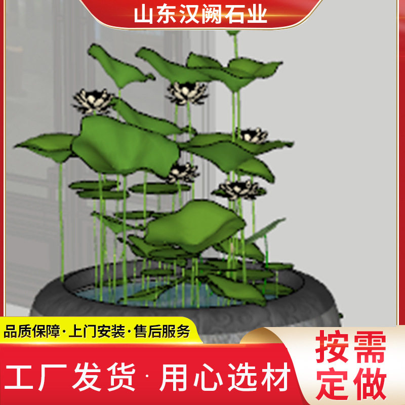 青石仿古石雕鱼缸花盆 长方形户外老石槽 青石仿古流水工艺品摆件