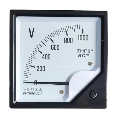6C2-1000V指针式直流电压表5V10V15V30V150V600V机械直流伏特仪表