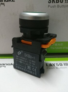 双科电气  平钮复位瞬动按钮开关 SKB0-PA01 PA10