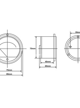 直流电压表65C5-50V/100V 圆形直流电压表65C5-20V/30V/150V