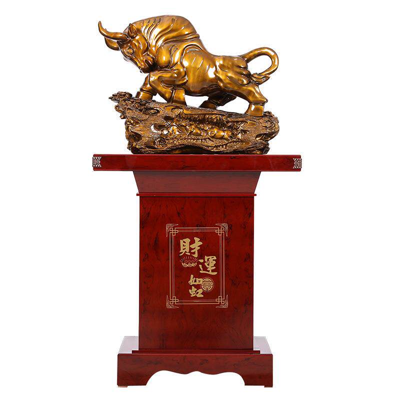 树脂工艺品手工中国风牛落地摆件家居饰品玄关开业乔迁礼品财运