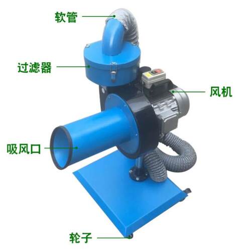移动地拖式汽车尾气抽排汽车尾气净化设备可移动尾气收集器