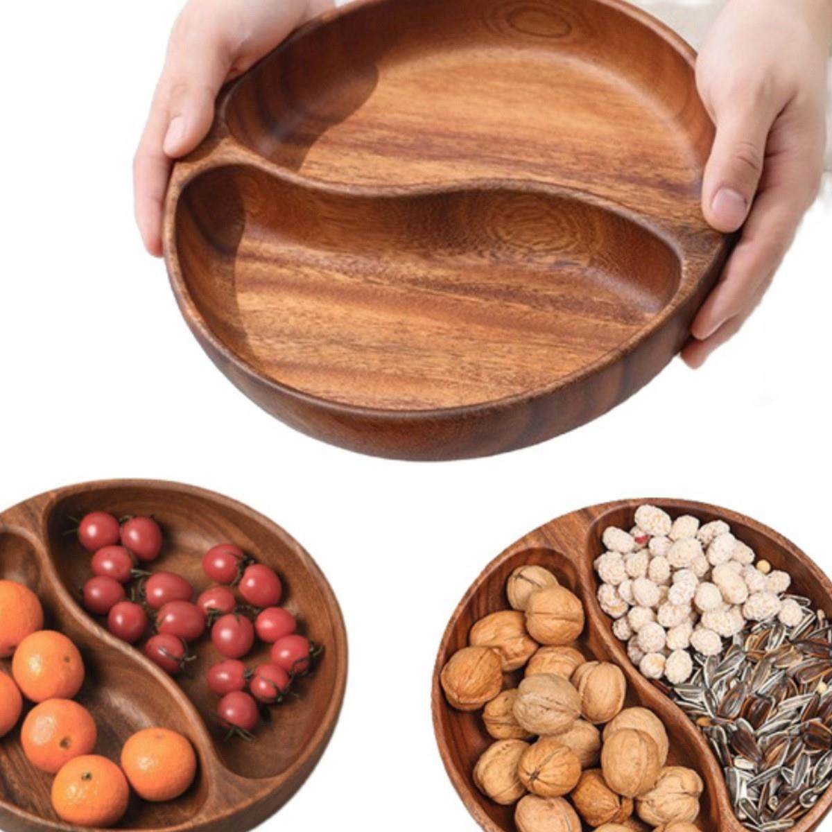 实木托盘分格果盘两格五格干果盘家用酒店水果盘子节日摆盘木盘,餐饮具,盘,淘宝优惠券,粉丝福利购,淘宝优惠卷