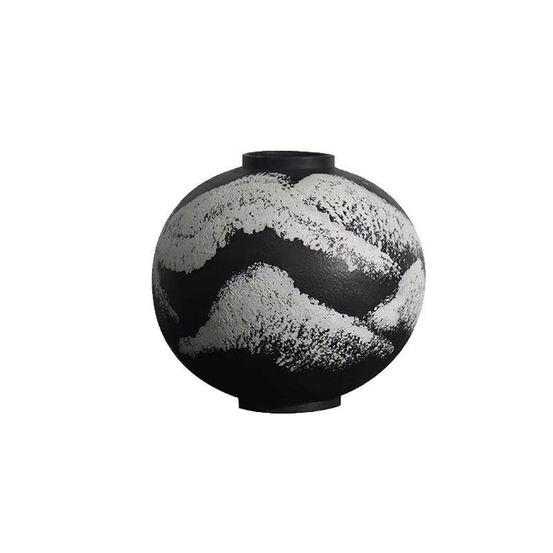 中古侘寂风黑色陶瓷罐花瓶日式艺术家居样板间禅意高级感花器摆件,橡塑材料及制品,工业陶瓷,淘宝优惠券,粉丝福利购,淘宝优惠卷