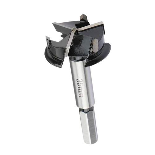 木工三刃35mm开孔器六角柄铰链钻孔门锁合页扩孔定位打孔钻头