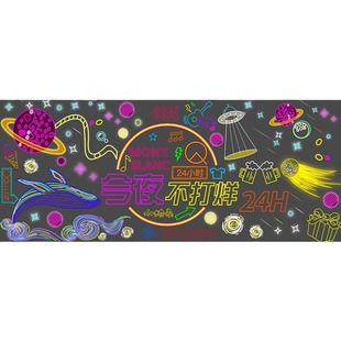 LED灯光秀大型幕墙灯饰画户外防水商超广场外墙节日装饰灯景观灯