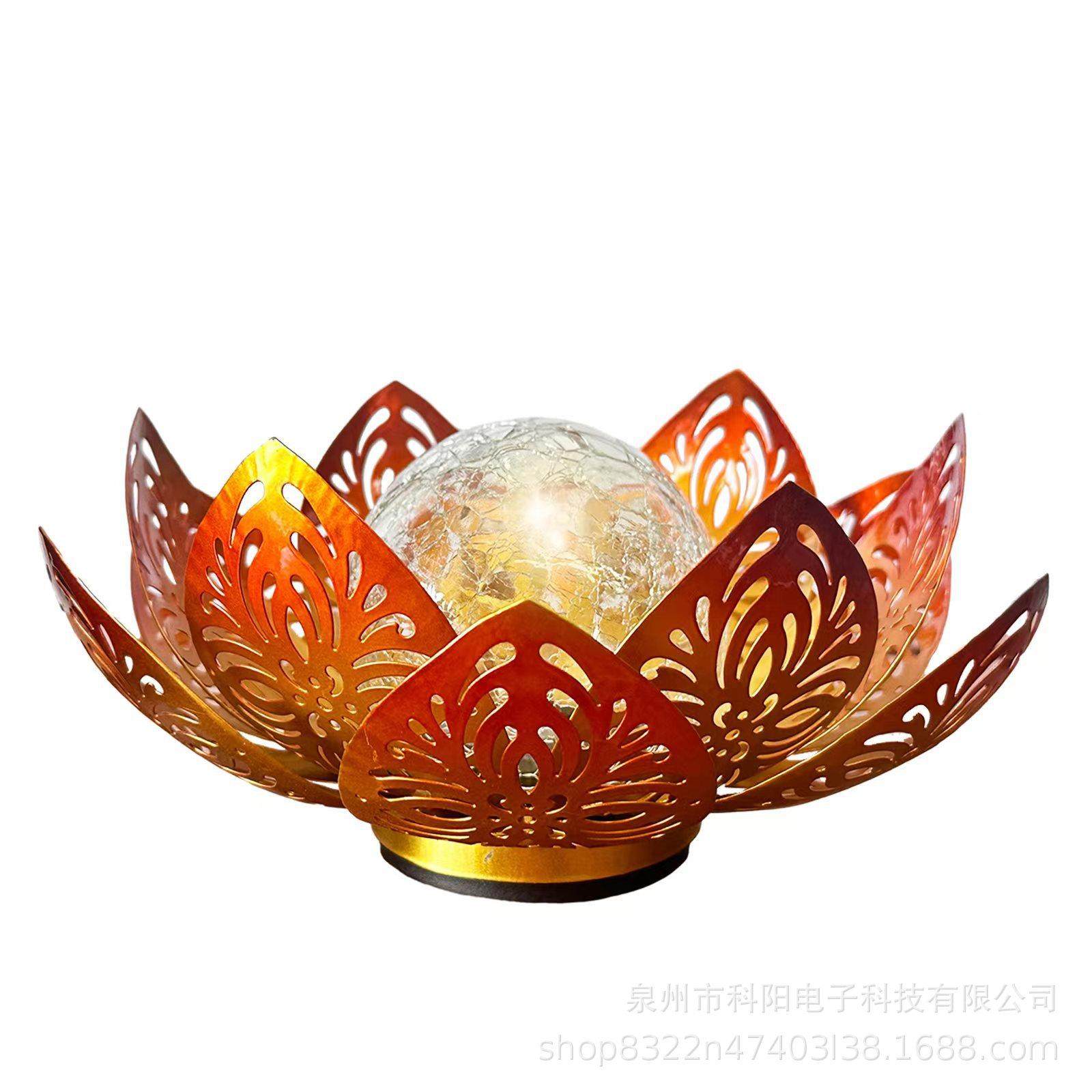 太阳能灯铁艺莲花灯户外地插灯落地防雨装饰摆件景观庭院灯草坪灯,家装灯饰光源,草坪灯,淘宝优惠券,粉丝福利购,淘宝优惠卷