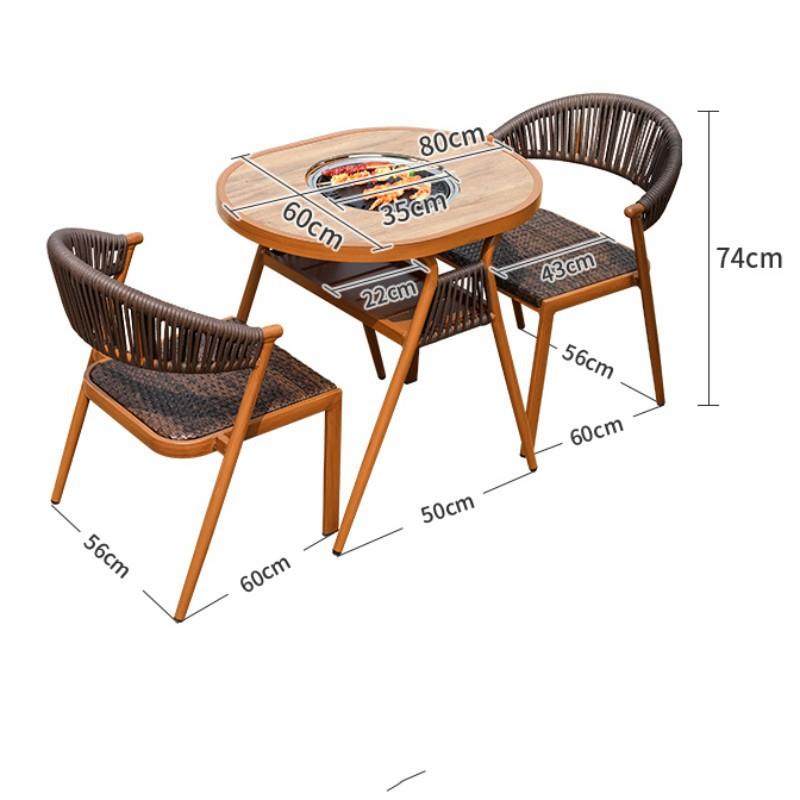 户外桌椅组合阳台藤椅三件套室外烧烤台民宿咖啡厅围炉煮茶藤编椅,商业/办公家具,商用藤编家具,淘宝优惠券,粉丝福利购,淘宝优惠卷