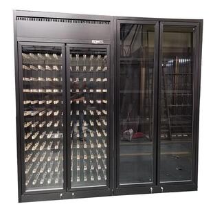 高端亚克力酒柜红酒架别墅酒窖展厅恒温恒湿不锈钢立柜展示柜