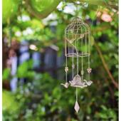 铁艺铸铁复古鸟笼风铃挂饰做旧花园庭院别墅户外创意装 饰挂件摆件