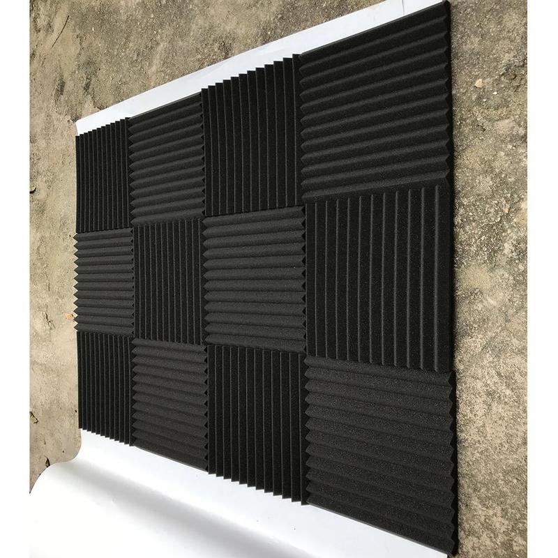 极速6/12pcs 300x300x25mm Soundproof Foam Panels Absorption S