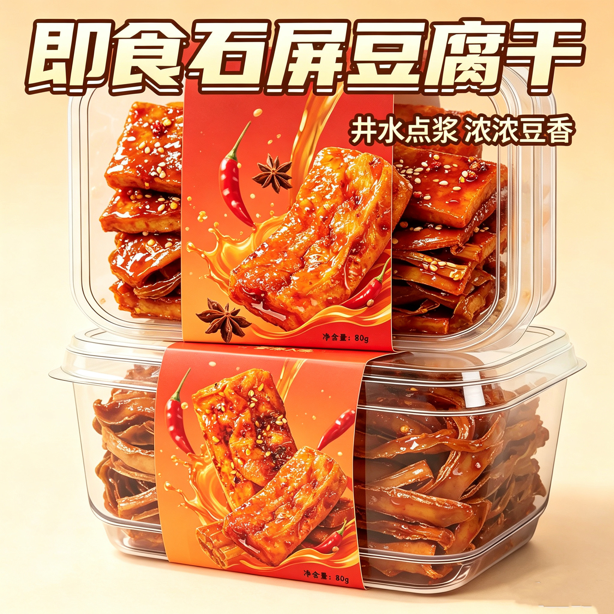 云南石屏豆腐干麻辣爆汁卤味豆干手撕素肉零食办公室休闲解馋小吃