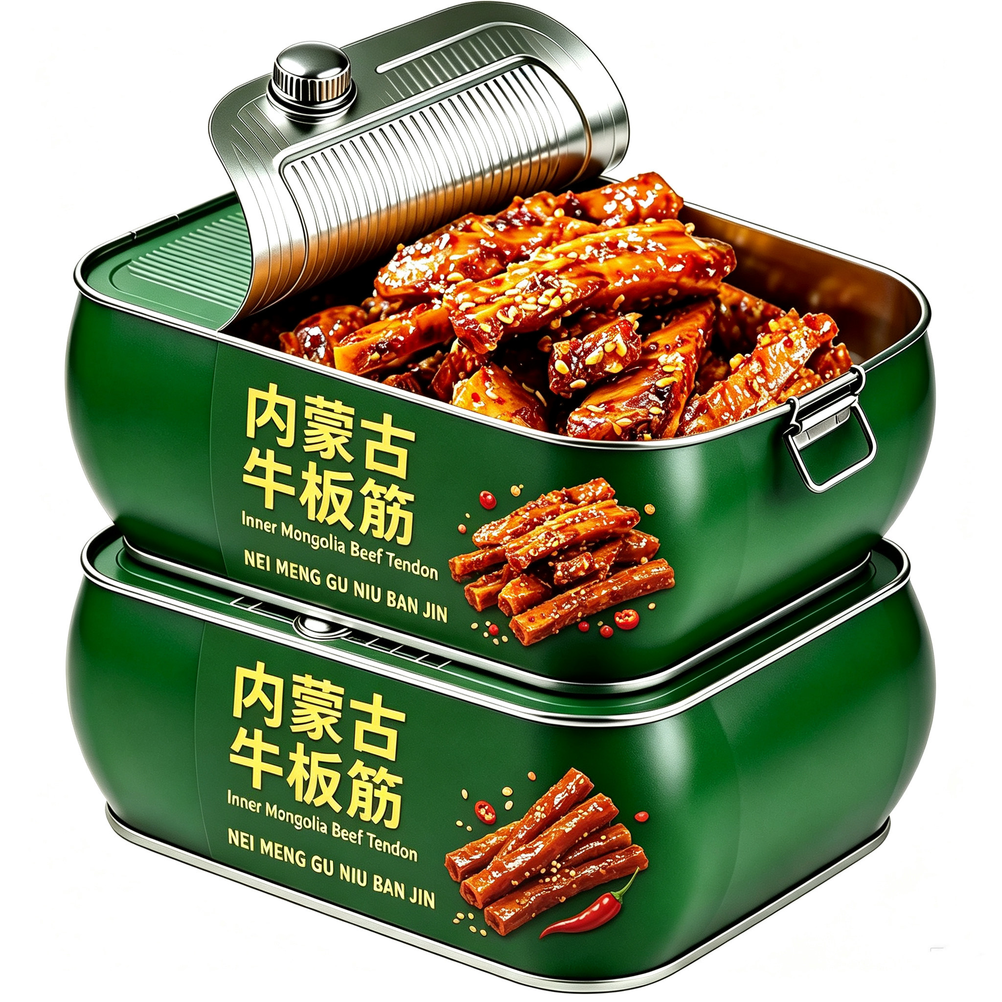牛板筋内蒙古大块手撕延边东北特产自拌即食香辣牛板筋独立真空