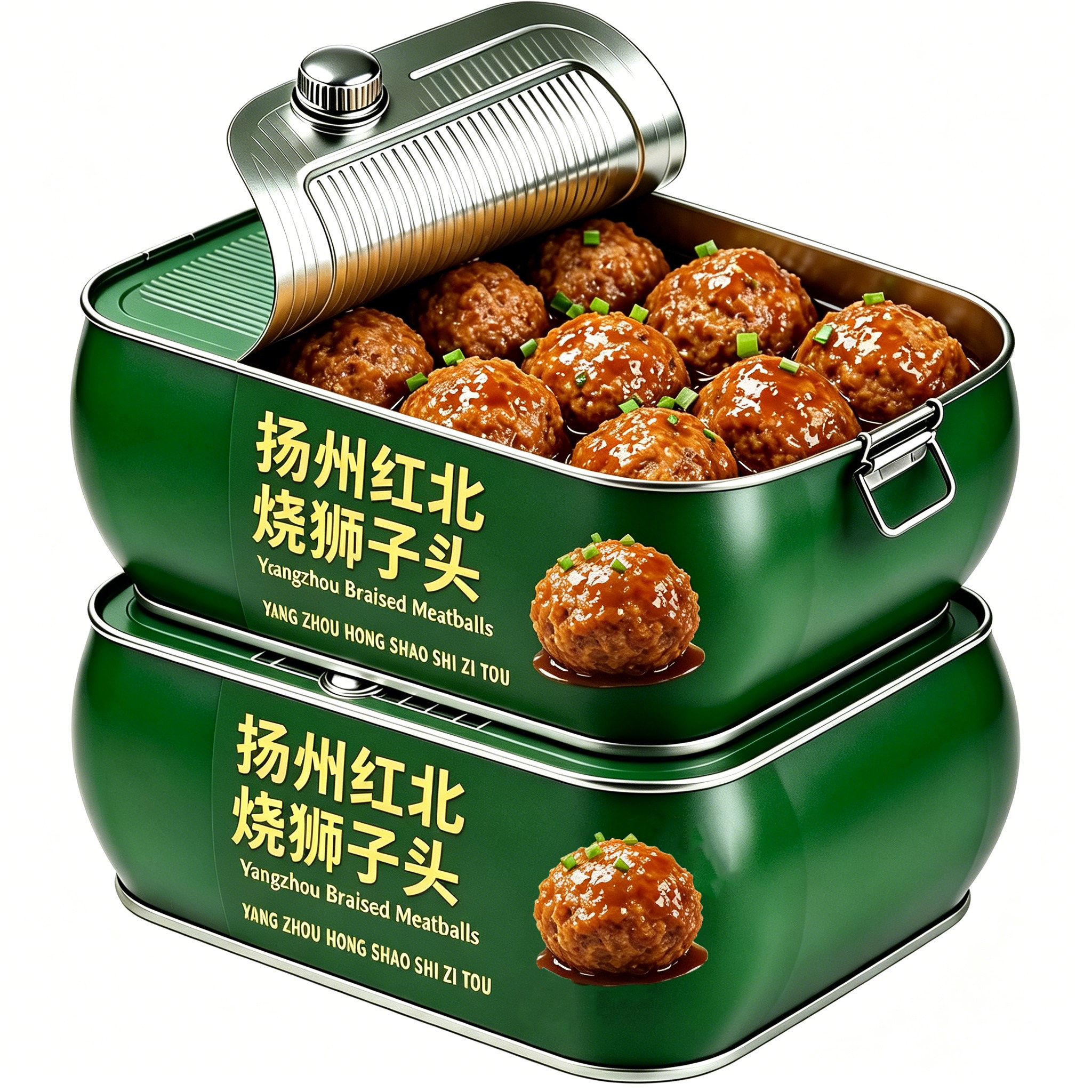 红烧狮子头扬州特产清汤即食猪肉丸子熟食熟食卤味下酒菜半成品图片