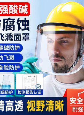 耐酸碱面罩防化工防护喷
