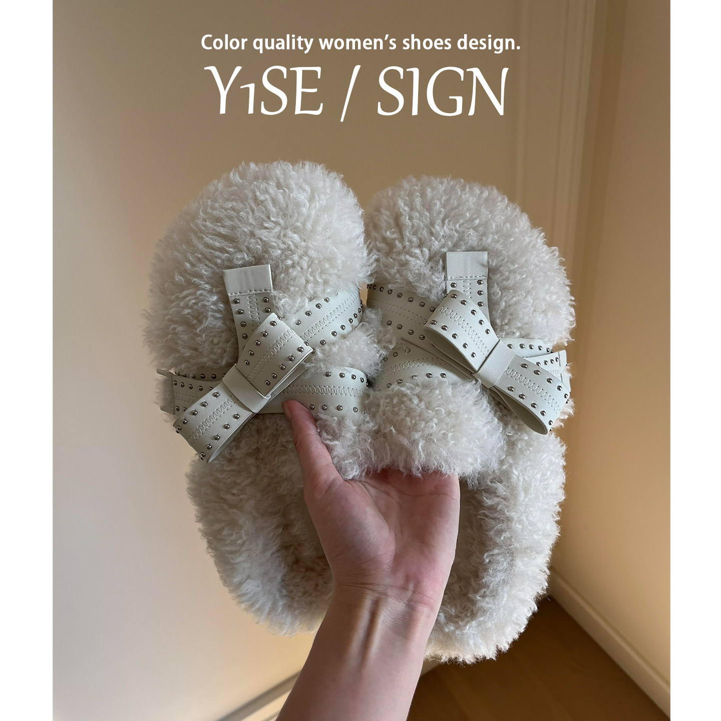 白色羊羔绒毛毛鞋女秋冬外穿2025新款厚底勃肯棉鞋加绒包头半拖鞋
