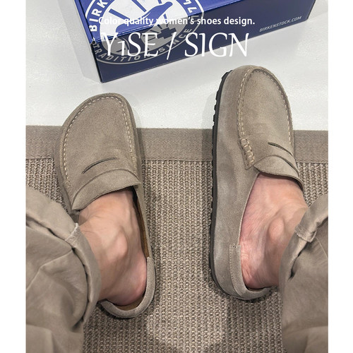 男女同款大码真皮厚底勃肯鞋外穿