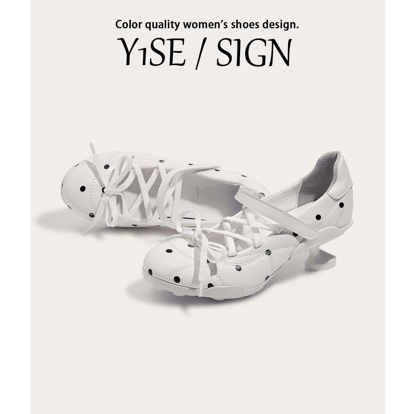 绝美白色波点玛丽珍高跟鞋女粗跟2026早春新款法式蝴蝶结芭蕾单鞋