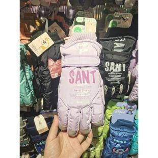 正版三丽欧儿童滑雪手套单板防滑冬季加厚加绒男女儿童可爱库洛米