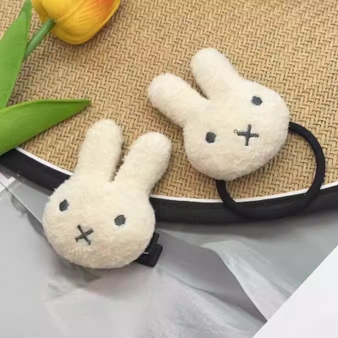 可爱米菲兔发圈扎马尾卡通发绳ins风百搭头绳甜美少女心发夹发饰