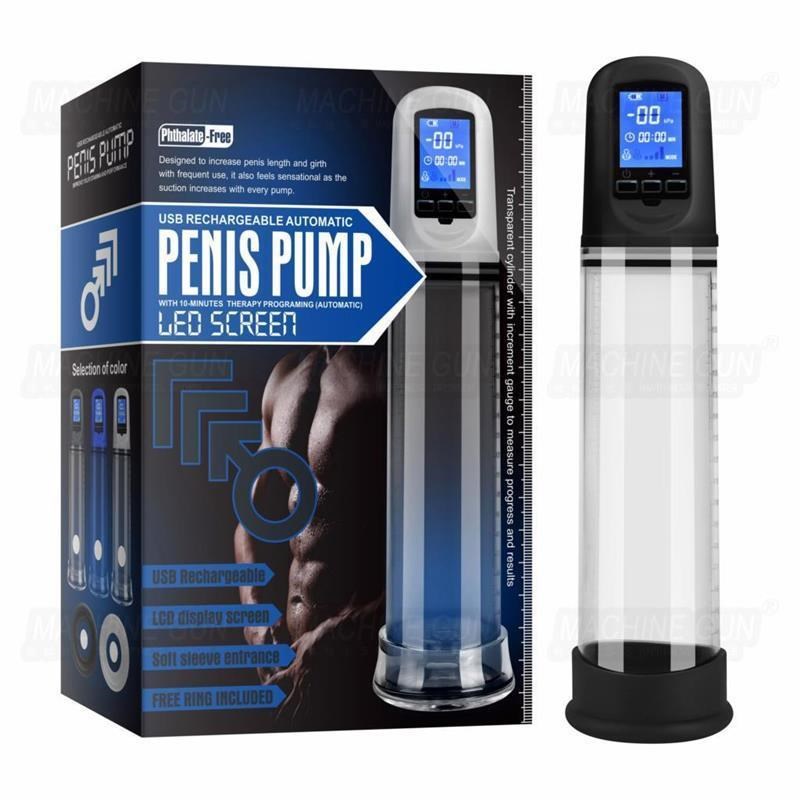 LCD Penis Enlarger Pump Rechargeable Penis Pump Powerful USB