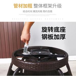 藤椅铁艺休闲椅靠背椅家用椅子单人户外室内阳台椅子编织藤椅转椅