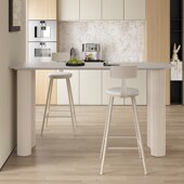 轻奢岩板吧台桌家用客厅厨房边隔断吧台阳台靠墙半圆小户型高脚桌