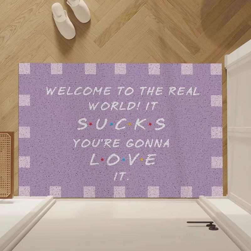 经典老友记进门门口丝圈脚垫玄关除尘耐脏家用垫子可裁剪防滑地垫