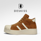 小众设计感高帮休闲鞋 DESKISS女鞋 女 贝壳头板鞋 女款 2026春季 新款