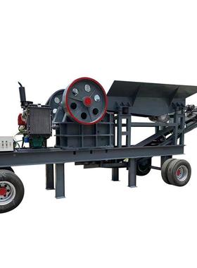 山移颚式破碎站HWX动矿鹅卵石建筑垃圾鄂式碎机破生产线机制砂设