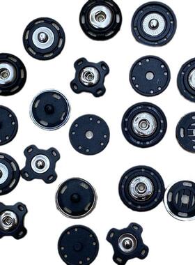 华缝联现全货尼龙手暗扣0.7.-21CM二合扣黑白半LLP明透明纽扣按扣