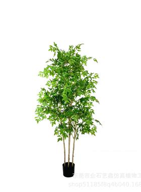 新款仿真绿物植南天竹客厅落橱窗装景造花艺饰20240513摆件假植仿