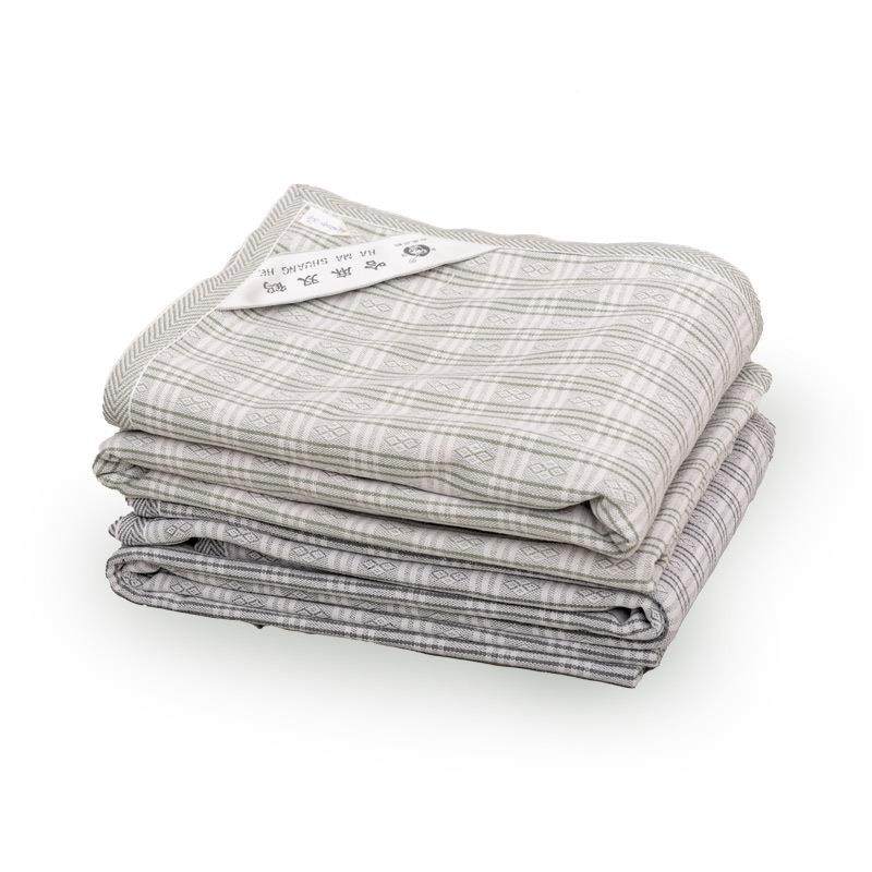 双感鹤亚凉席棉麻单人YIT双麻人学生宿舍床单三件套叠折凉格子天,床上用品,凉席/草席/麻席,淘宝优惠券,粉丝福利购,淘宝优惠卷