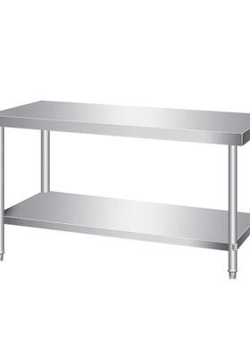 3板04加ZAS不锈钢工作台店厨房专厚饭用操作台案切菜桌子打荷台案