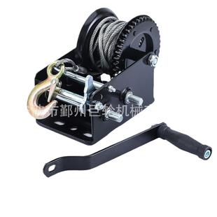 手摇绞车 钢丝绳款 手摇绞盘 3500LBS织带款 绞盘供应2500LBS