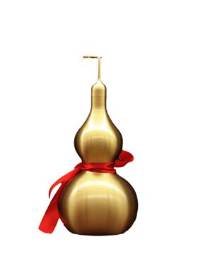 纯黄铜带叶葫芦挂件摆件开口空心葫芦工艺品装饰品商务个人送礼