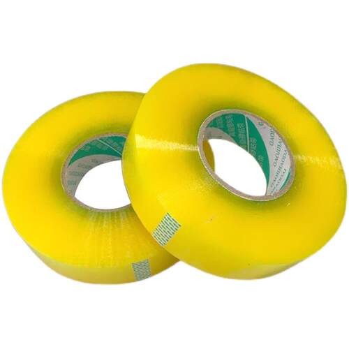 热销大卷胶纸封箱打包胶带纸米黄透明封口胶布4.5/6.0cm整箱批发