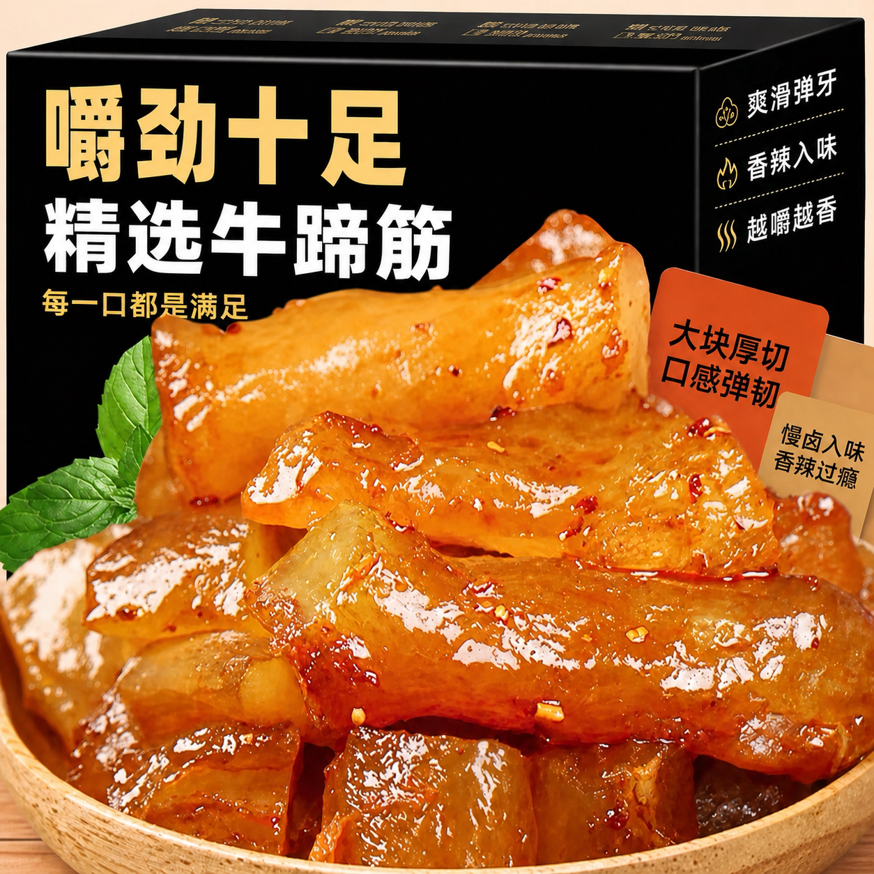 正宗牛蹄筋零食正品官方旗舰店解馋休闲日常牛肉零食熟食开袋即食