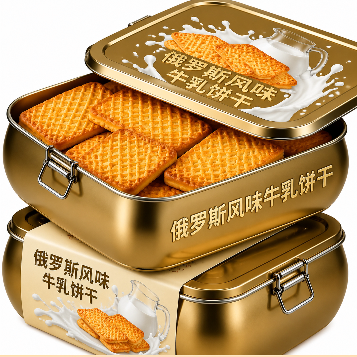 俄罗斯原装进口特浓牛奶饼干官方旗舰店高钙老式特仑酥苏早餐零食
