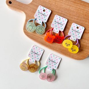 皮筋 卡通发圈可爱小狗郁金香头绳小号不伤发对装 韩版 新款