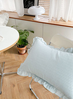 厚纯棉水洗棉全棉夹棉枕头套一对装48cmx74cm成人内胆套四季枕套