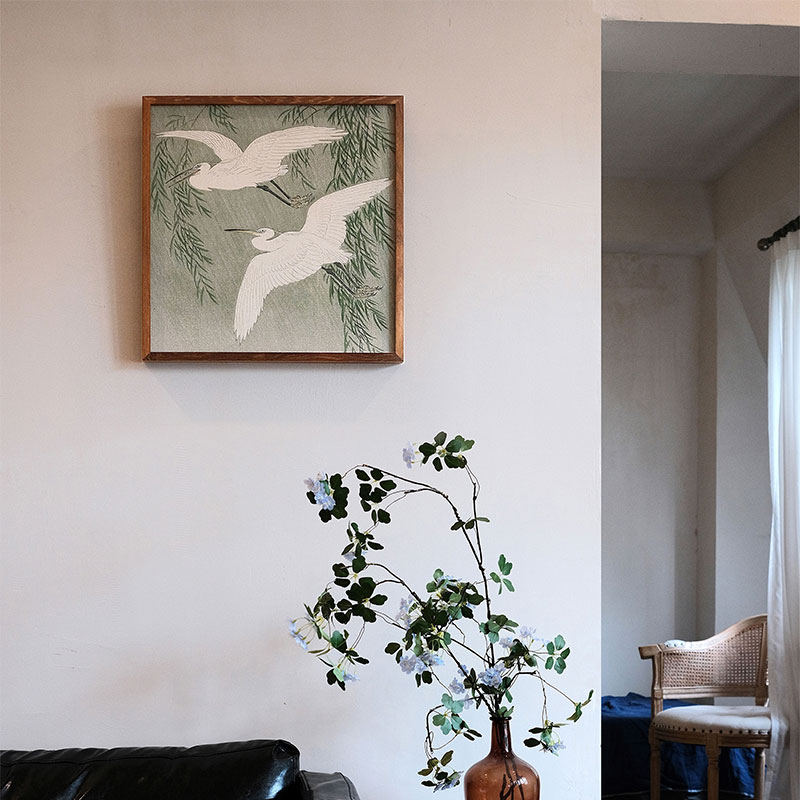 绿柳玄关木框井作新中式