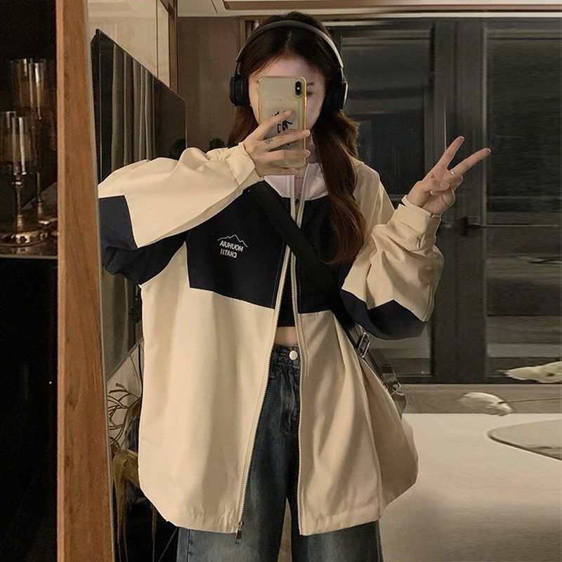 速发冲锋衣外套宽秋款季松学生防水夹克夏春薄款防晒上衣潮