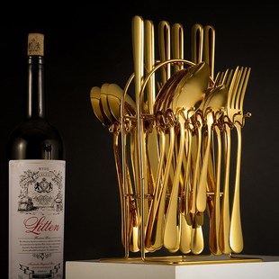 速发跨境挂010不4钢餐具2锈件套西餐牛排刀叉勺全套1架礼盒套装