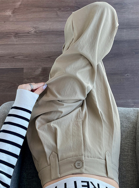 速发闲腿早春秋2024新款宽松bf慵懒风松弛感卡其色垂感休阔裤秋长