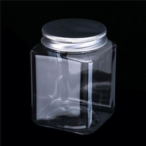 pet透明异形塑料瓶密封罐正方形食品级包装瓶240ml65*65*90mm