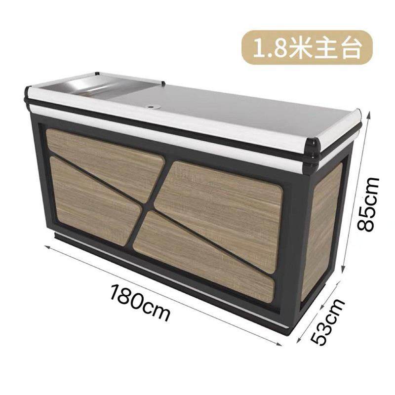 收银台超市收银台不锈钢面整体收款台钢木结合转角便利店生鲜柜台,标准件/零部件/工业耗材,车间地垫,淘宝优惠券,粉丝福利购,淘宝优惠卷