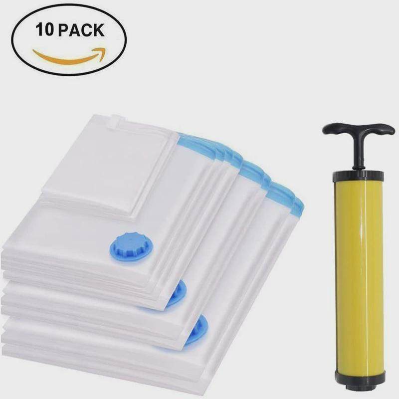 透明pa+pe衣物真空收纳袋10件套被子储物袋压缩袋现货手泵配,收纳整理,衣物压缩袋,淘宝优惠券,粉丝福利购,淘宝优惠卷