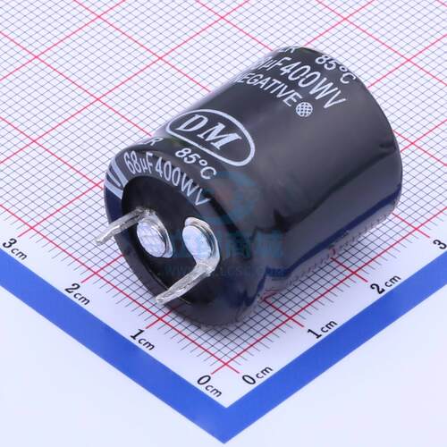 牛角型电解电容 CD293 400V68μF 嵌入,22x25mm DMEGC(东磁)